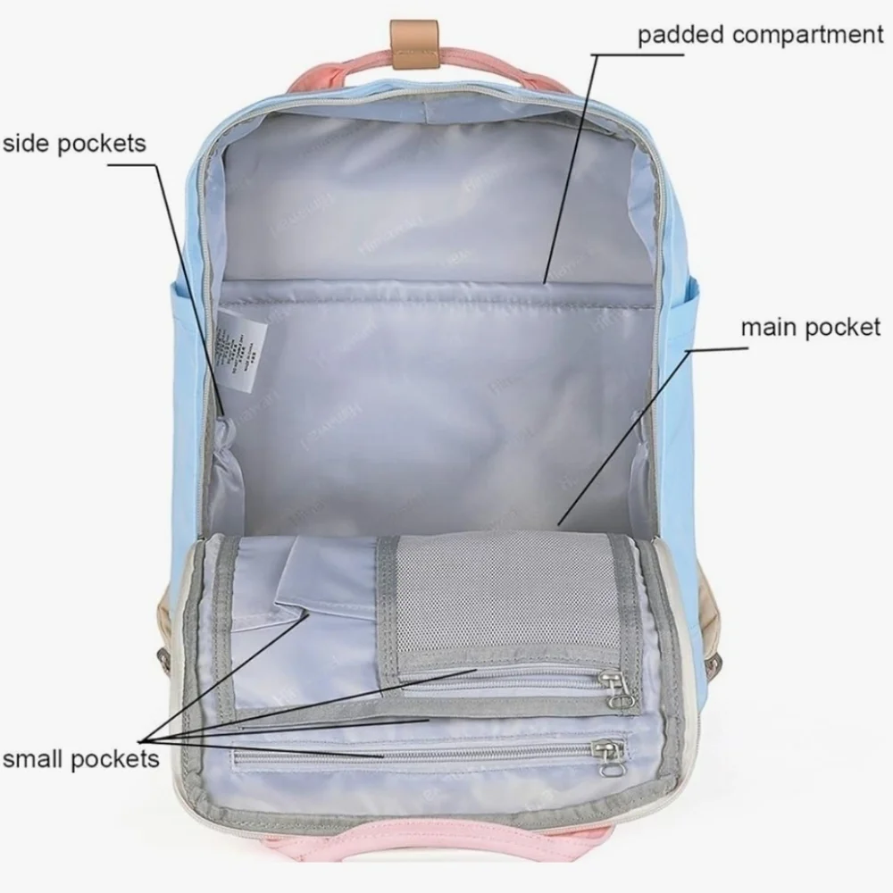 Himawari 15 Inch School Travel Backpack for Women Men Waterproof 14 inch Laptop